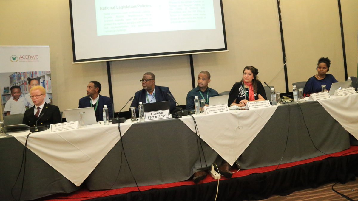 Panel IV: Collaborative strategies and multi-stakeholder engagement in advocating for the enjoyment of rights of children with albinism. Interventions from the Centre for Human Rights, ACPF, the Africa Albinism Network and NANHRI. #ACERWC43