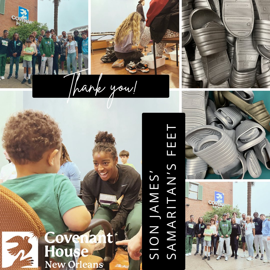 Covenant House NOLA (@covenanthouseno) on Twitter photo Not only did <a href="/SionJames14/">Sion James 🎈</a> with <a href="/Samaritans_Feet/">Samaritan's Feet</a> drop by and provide foot care, but they also left so many wonderful shoes for our youth. Thanks to this great group for showing so much love!
#CovenantHouseNewOrleans #covenanthousenola #covenanthouse #endyouthhomelessness Not only did <a href="/SionJames14/">Sion James 🎈</a> with <a href="/Samaritans_Feet/">Samaritan's Feet</a> drop by and provide foot care, but they also left so many wonderful shoes for our youth. Thanks to this great group for showing so much love!
#CovenantHouseNewOrleans #covenanthousenola #covenanthouse #endyouthhomelessness