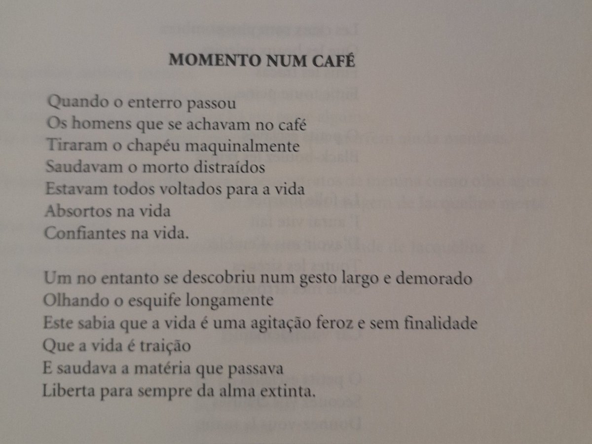 Bom dia!
Morte ainda é o tema.
Ver APaixãoSegundoGH sacudiu o morrer/ressurgir, o céu/inferno... Então,li e anotei:'preciso saber exatamente isto: estou sentindo o que estou sentindo, ou estou sentindo o que eu queria sentir?Ou estou sentindo o que precisaria sentir?'
Li Bandeira