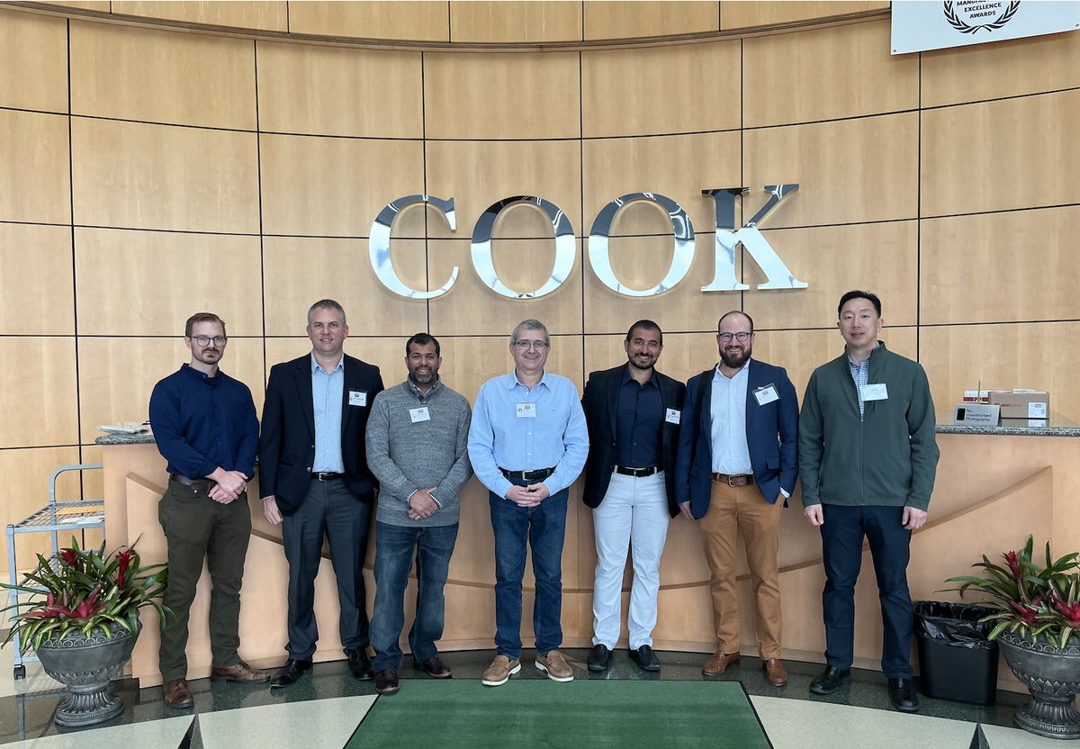 We are honored to have welcomed some fantastic physicians to our Cook Medical Headquarters yesterday.  Thank you for coming to visit us! #GoTeamCook #FindCookRed
<a href="/nicolas_shammas/">Nicolas W Shammas</a> 
<a href="/zwanken/">Zach Wanken</a> 
<a href="/Brygl/">Bryan Glaenzer</a> 
<a href="/georgecpontikis/">George Pontikis, MD</a> 
<a href="/cjleemd1/">cjleemd</a>