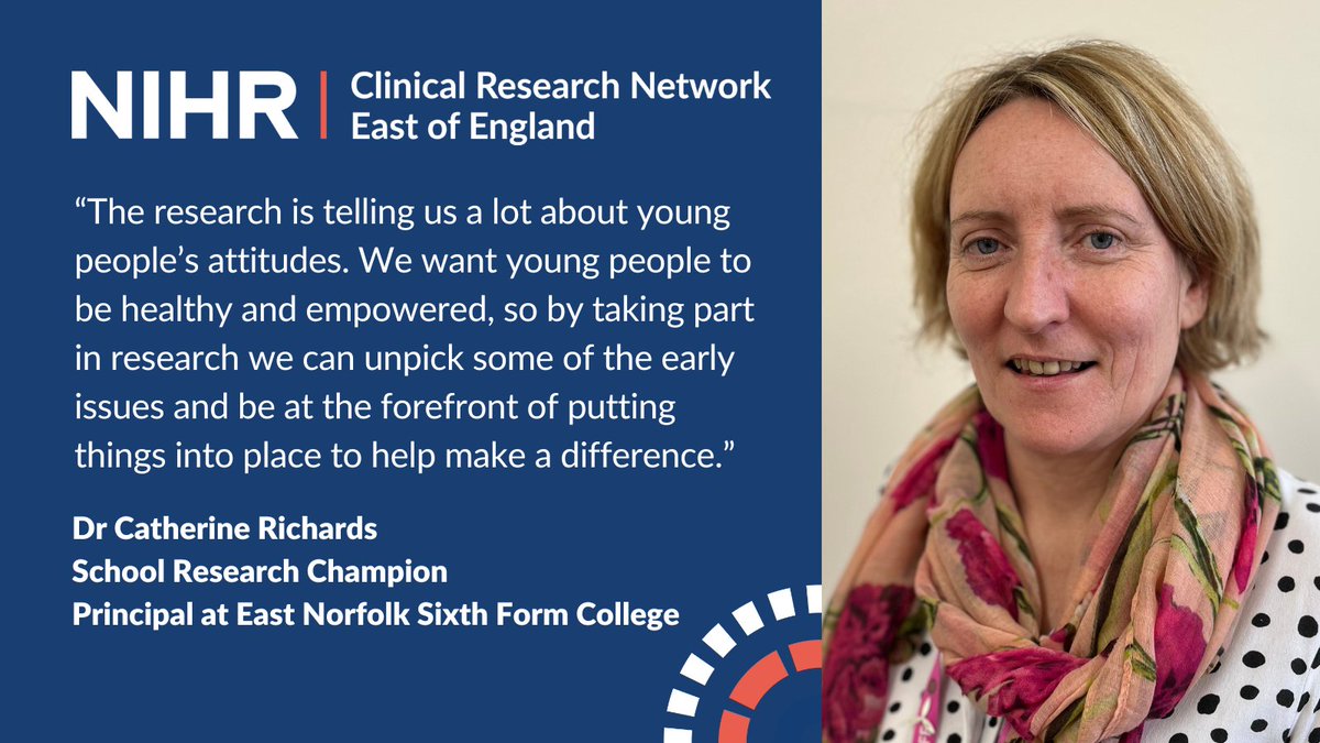 Dr Catherine Richards, Principal at @EastNorfolk, is at the helm of an exciting new collaboration as the first @NIHRresearch School Research Champion. Read the full story: local.nihr.ac.uk/case-studies/w…
