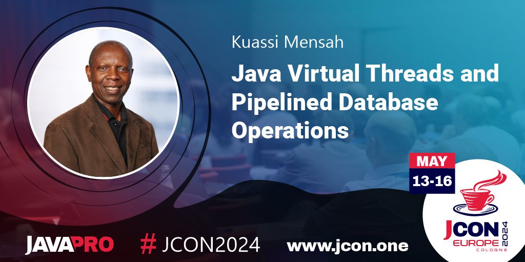 kmensah's tweet image. Come meet me and join my session at #JCON EUROPE 2024, May 14-16 in Cologne. This is a community-run #Java conference from Java developers for Java developers! #JavaOracleDB
Join for free if you are a JUG Member or use this link for a 100€ discount: lnkd.in/efGc_nyV