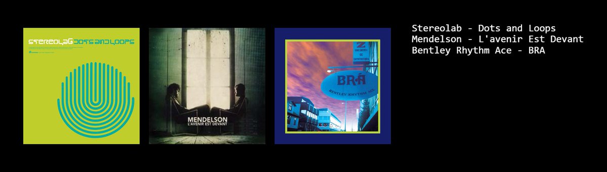 #AlbumdumoisMagic #16 J'ai volontairement laissé de côté Björk & Portishead, pour mettre autre chose ! 1)Stereolab - Pas besoin d'explications, si ? 2)Mendelson - Le début pour moi, d'une grande histoire 3)Bentley Rythm Ace - Parce que le Big Beat c'est la vie.