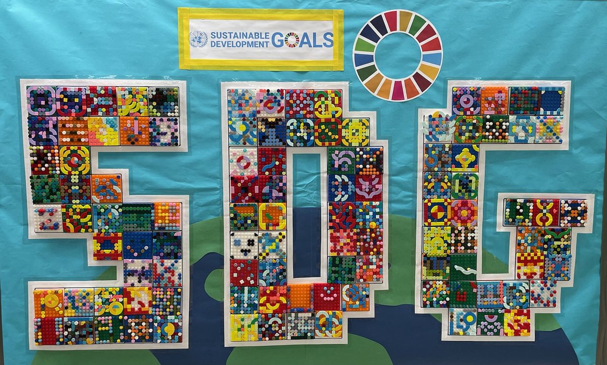 Need a collaborative project for your school community? 👀 Check out this beautiful SDG Lego Mosaic our @ChandlerLAUSD families put together at our #STEAMCon24 event!!! 😍😍😍 (💡from @MariaYniguez) #TeachSDGs @JenWilliamsEdu