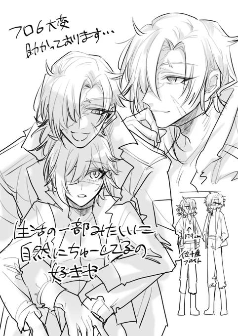 @hecowan19 ブザコシ先生へ フロ6描かせていただきました そしてお誕生日おめでとうございます!!! 