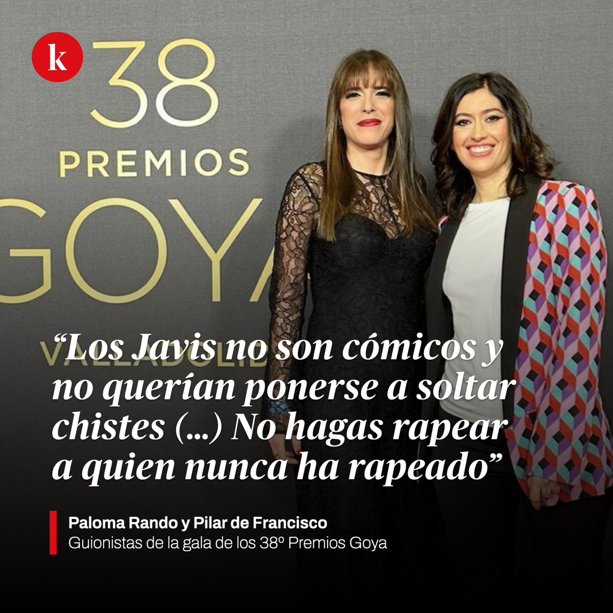 ¿Los secretos para escribir una buena gala de los @PremiosGoya? ✍️

Los tienen @pilardfrancisco y @palomarando, y nos los han contado aquí ➡️ kinotico.es/industria/2024…