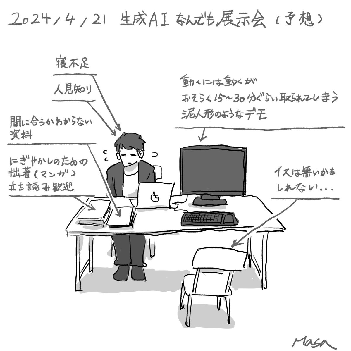今週末の生成AIなんでも展示会。
おそらくこのような感じになっていると思いますので、ぜひ冷やかしに来てください🙏
#生成AIなんでも展示会
2024/04/21(日)14:00〜18:00
渋谷Abema Towers 10F