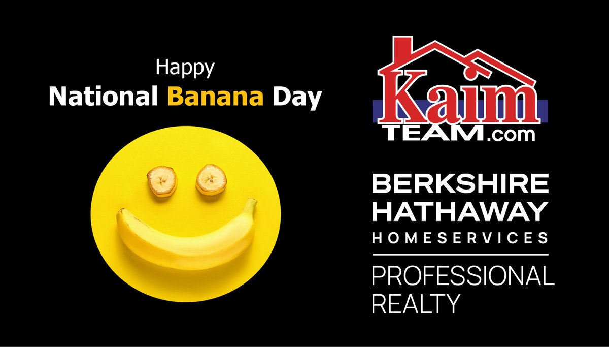 🍌Happy National Banana Day! 🍌 Whether you enjoy them in smoothies, a snack, or baked into your favorite treats, bananas bring a burst of flavor and a dose of potassium to our lives. ENJOY 🍌💛 #themichaelkaimteam #kaimteam #BHHSPro #BHHS #BHHSrealestate