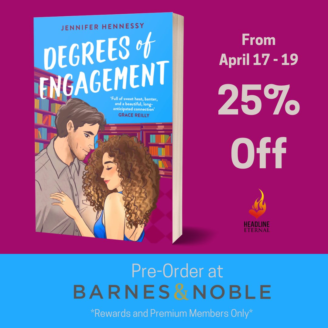 So excited that @BNBuzz is having a pre-order sale just a little more than a week before DEGREES OF ENGAGEMENT's release!! 💍Fake-engagement 🎓 Rivals-to-lovers 💍Bookish vibes 🌶️Spicy Purchase link: barnesandnoble.com/w/degrees-of-e…