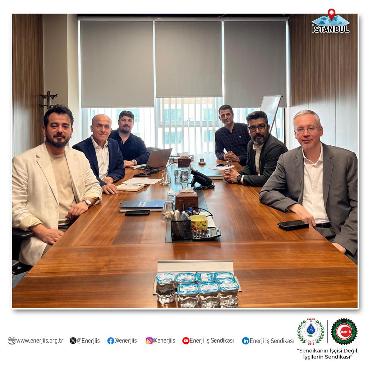 Enerjiis's tweet photo. Genel Başkan Yardımcımız Sn. Muhittin ŞİMŞEK, CK Enerji İnsan Kaynakları ve Endüstriyel İlişkiler Grup Direktörü Sn. Barış Müstecaplıoğlu, Endüstriyel İlişkiler Direktörü Sn. Fatih Aydemir, Satera Elektrik Elektronik Sanayi ve Ticaret A.Ş İK Direktörü Korhan UÇAR ve Genel Merkez Teşkilatımız, sendikamızın faaliyetleri ve talepleri ��zerine görüşmüşlerdir. 

Yetkililere şükranlarımızı sunuyor, çalışmalarında muvaffakiyetler diliyoruz.

@hakiskonf @ckenerji