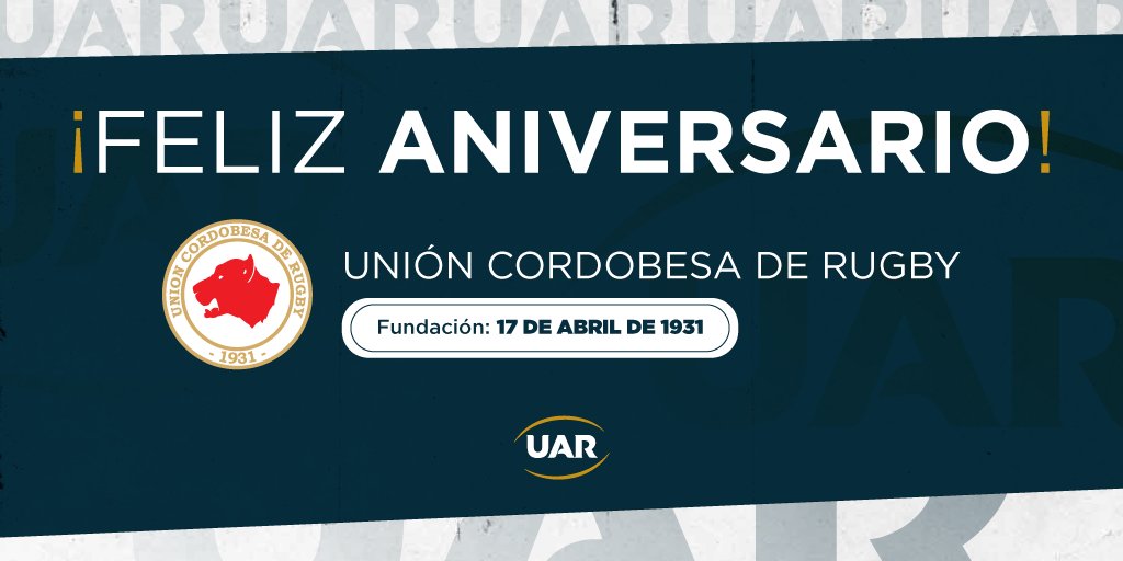 ¡Felicitamos y saludamos a la Unión Cordobesa de Rugby en un nuevo aniversario! ¡Por muchos años más! 🎉

#LaUniónDeTodos
