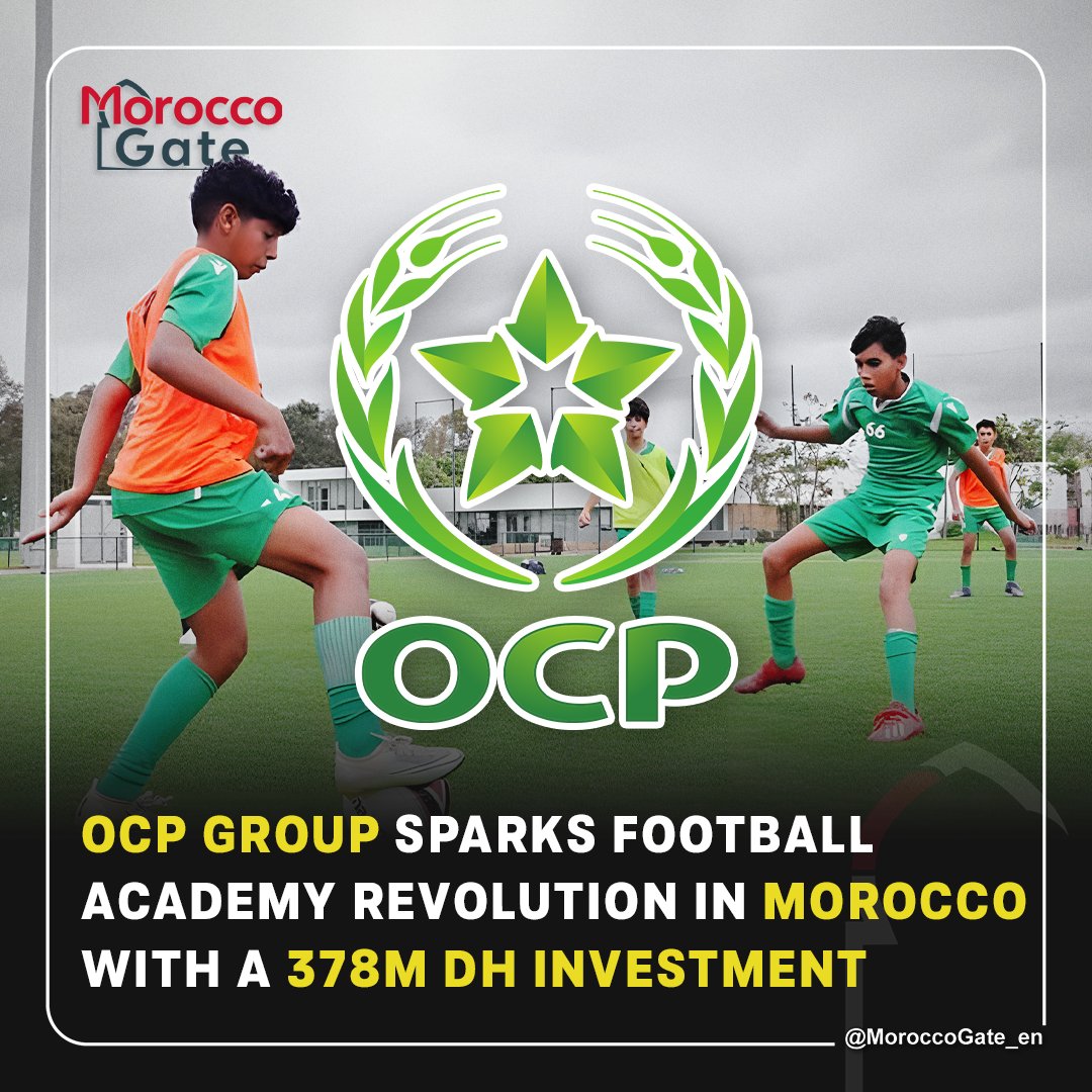 The @ocpgroup has launched a new subsidiary to boost football development in #Morocco. Headquartered in El Jadida, this initiative focuses on fostering young talent in strategic locations such as Khouribga and Safi.

The subsidiary, supported by an investment of 378 million