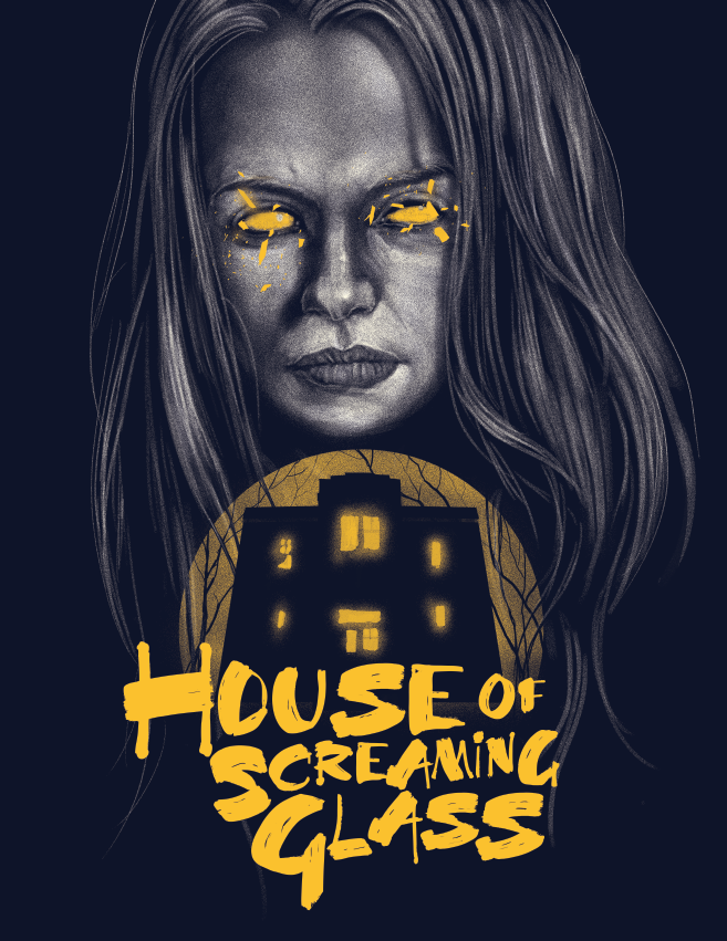 dwilliams666's tweet photo. "House of Screaming Glass" key art by @GhoulishGary - streaming May 2024 https://t.co/ZfJd7lolOS