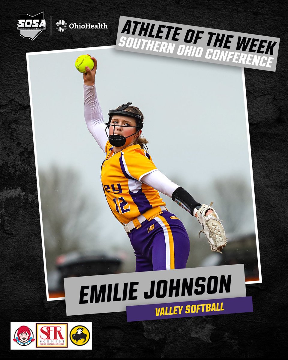 Our SOC Athlete of the Week, presented by @SchmidtFamilyRG, is Valley’s Emilie Johnson. Johnson has been dominant at the dish and in the circle, aiding her team to a 9-1 start.