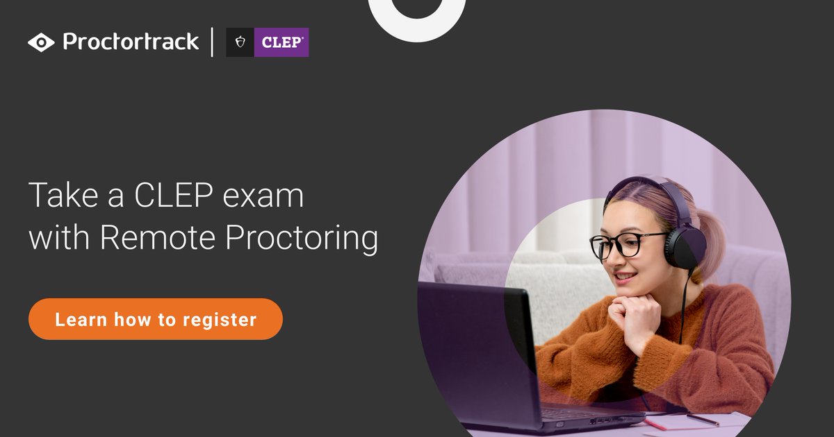 Take #CollegeBoard #CLEP exams remotely with Remote Proctoring. Same timing, content, format, and on-screen experience as at a CLEP test center. For more information, visit: bit.ly/4cXRZW1

#edtech #onlineexams #onlinelearning #onlineproctoring #highereducation #chatbot