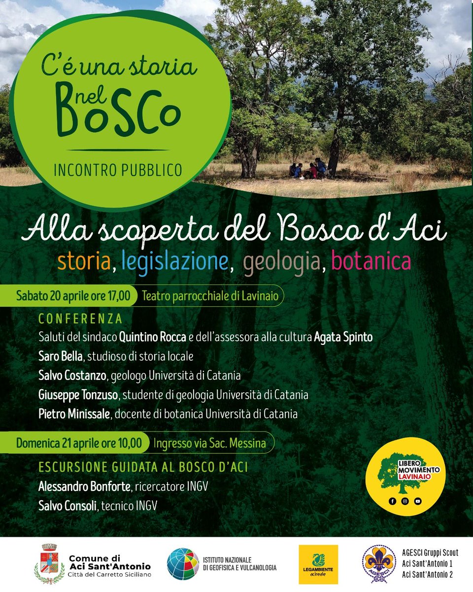 Il Bosco di Aci, uno degli ambienti boschivi primari sull'Etna. Domenica, l'INGV parteciperà ad una giornata dedicata alla sua conoscenza.