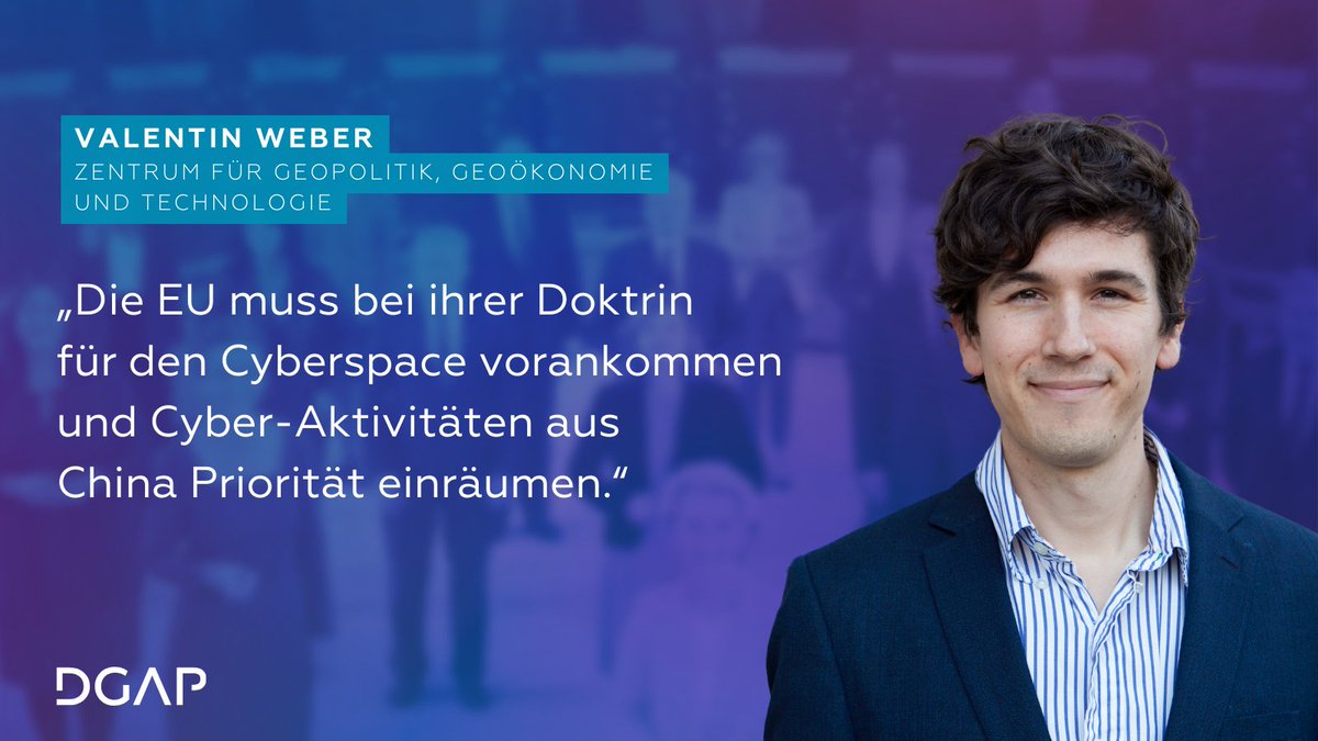 Die EU sollte nicht länger versuchen, das Verhalten feindlicher Akteure zu beeinflussen, so @weberv_. Stattdessen sollte sie sich darauf konzentrieren, den #Cyber|space selbst proaktiv zu gestalten & das Gleichgewicht zw. Angriff & Verteidigung zum eigenen Vorteil zu verschieben.