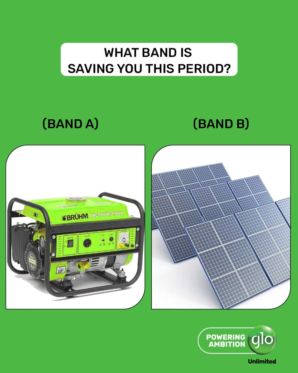 Which band is saving you this period? Leave a comment, let's know the band that is leading😅 #GloInsideNigeria #GloUnlimited