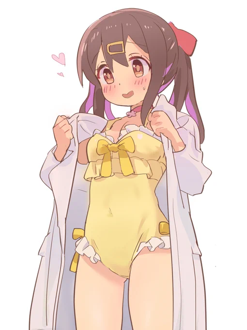 #気温が高いので気が早いが水着絵が見たい過去絵ですなぜか白衣を着てますが… 
