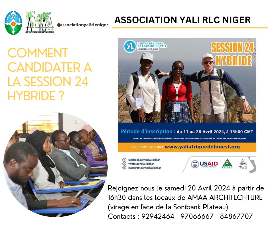 RlcYali's tweet photo. ANOTHER ONE 〽️〽️〽️
Bonjour chers leaders, vous êtes âgés de 18 à 35 ans ? Vous avez un projet ou une idée de projet ? 
Ceci est une opportunité pour vous.

Rejoignez-nous ce samedi 20 avril 2024 à partir de 16h30 dans les locaux de AMAA ARCHITECTURE, https://t.co/FK38WAe6RS