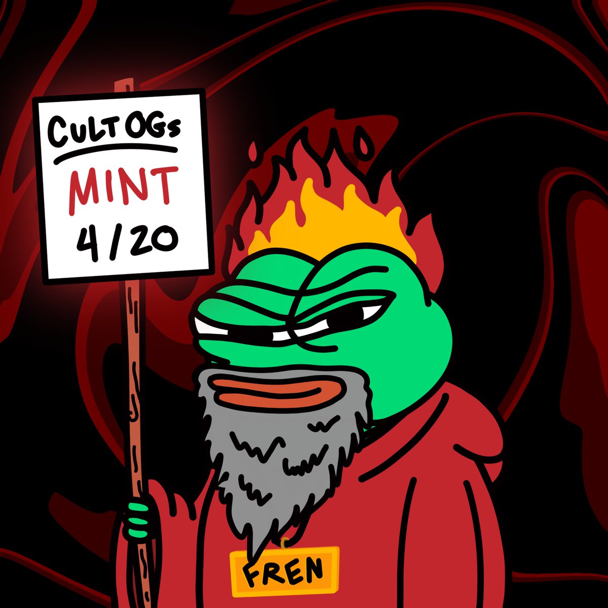 neutrrron's tweet photo. 'Cult of Pepe OGs' 20k NFT Collection
Mint on 4/20, 12pm EST.π₯π₯π₯
FREE 24hr 'FREN MINT' for $FREN @FrenOnSol holders - SOL & BASE. π¨ Snapshot: 4/20, 12am UTC (4/19, 8pm EST). Hurry and get some $FREN in your wallets! π
Public Mint starts when FREN MINT ends.
Details π https://t.co/p6IHIbqDmn