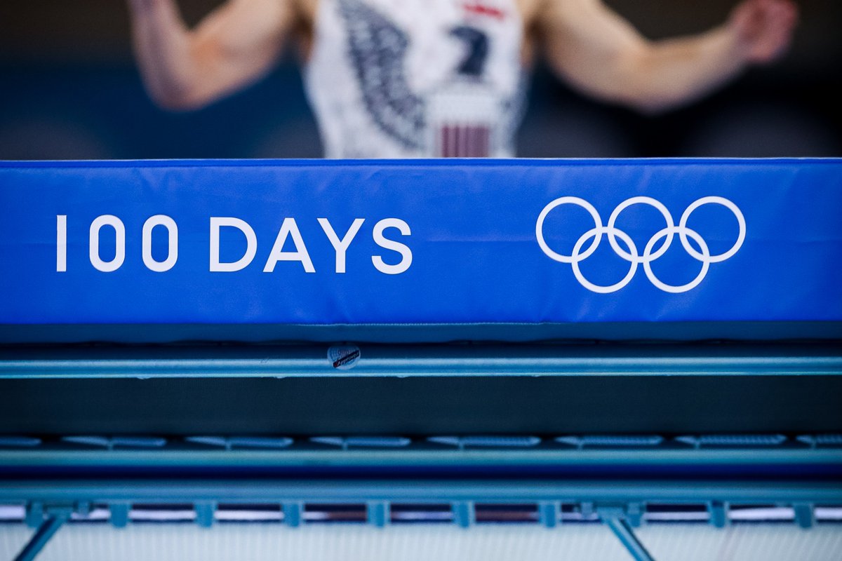 1️⃣0️⃣0️⃣ days until the start of @Paris2024! 🎉 @TeamUSA | @NBCOlympics | @Olympics