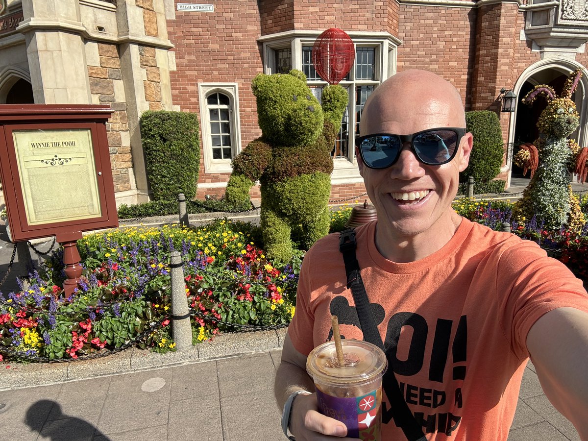 A much needed coffee! Time to explore the Flower and Garden Festival 😀#Epcot #disneyworld #coffee