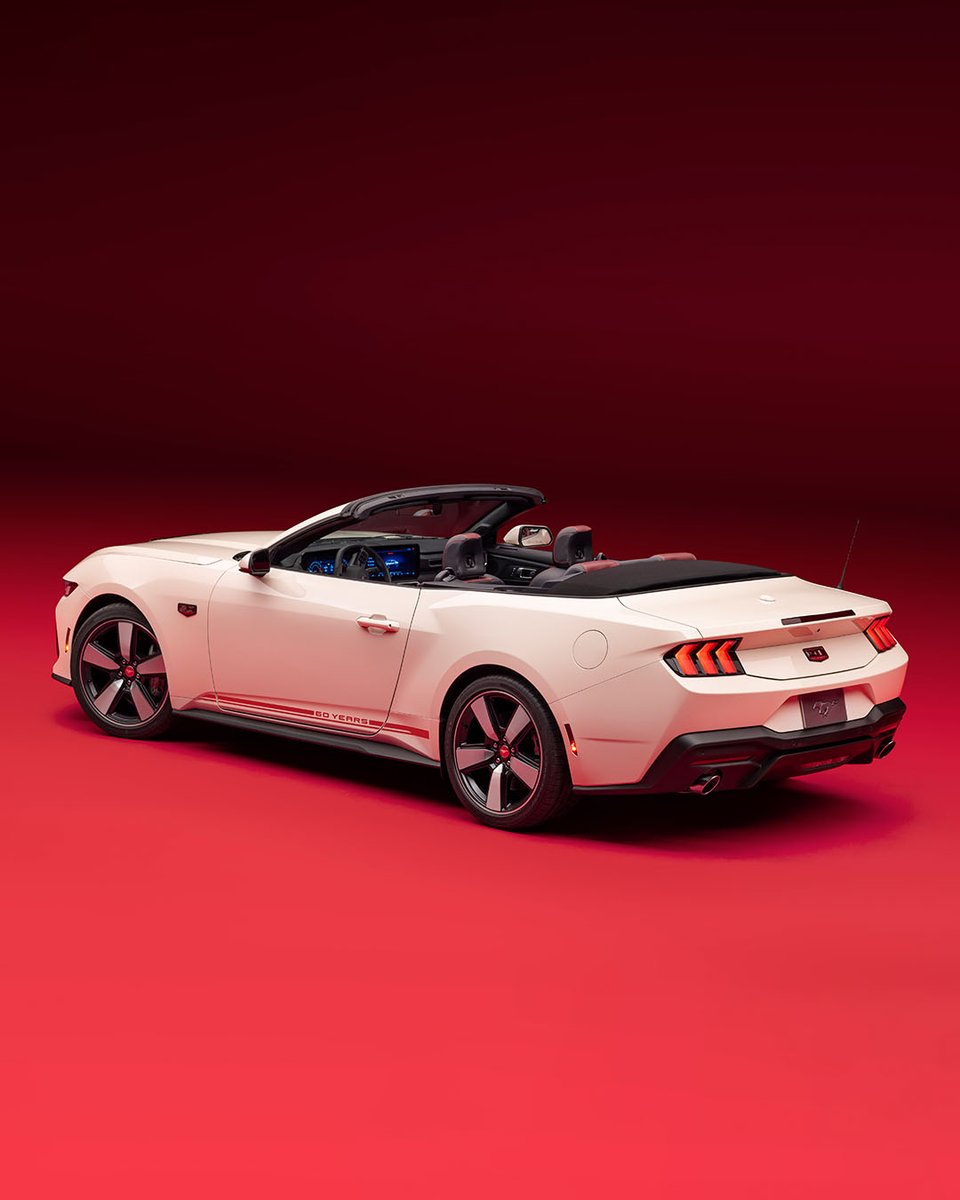 Dressed for the occasion. Introducing the Ford Mustang® 60th Anniversary Package. A classic twist on the 2025 GT Premium, only 1,965 will be unleashed. Available fall ’24 in Wimbledon White, Race Red and Vapor Blue. Learn more: ford.to/3xDbPpj Preproduction model shown.
