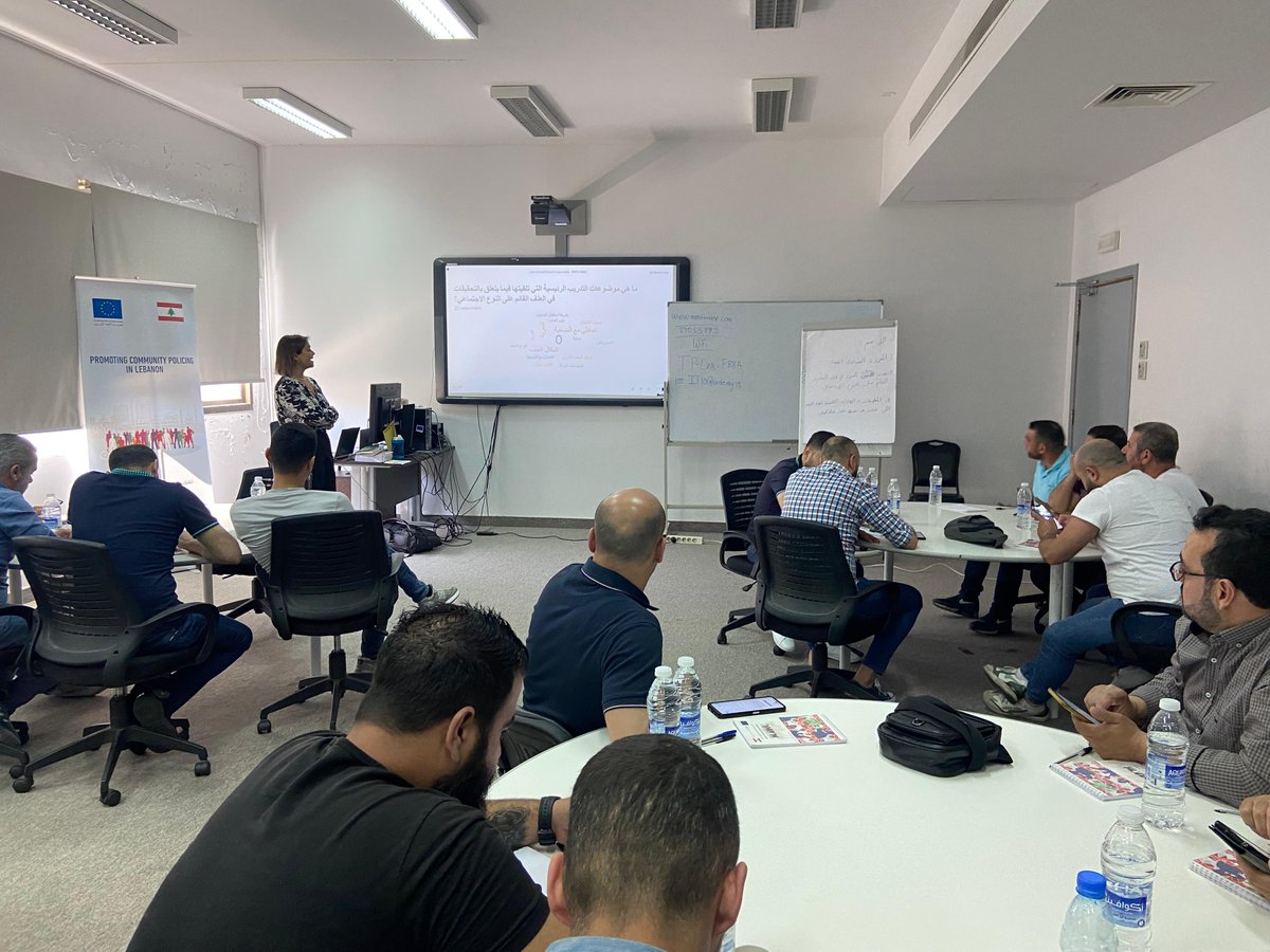 CommunityPolic7's tweet photo. Within the framework of the Community Policing Project, and in collaboration with the ISF, we successfully conducted a needs assessment for the ISF focal points on Gender-Based Violence (GBV) across Lebanon.

#CommunityPolicing #FightingGBV #GBVCases #Invesitgation #ISF #Lebanon https://t.co/H2FgdrPvxi