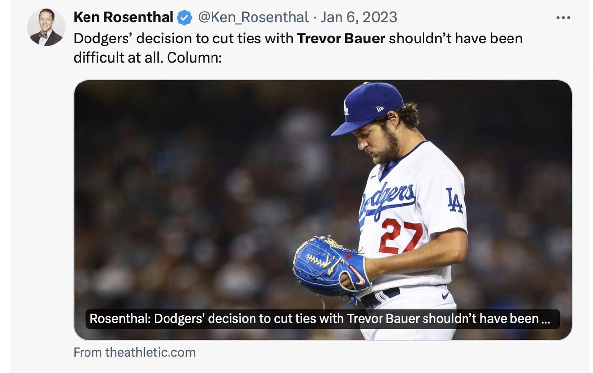 .@Ken_Rosenthal wrote column after column years ago talking about how Trevor Bauer should be booted from the MLB. Both of his accusers have been exposed as gold digging lunatics yet he is now silent about it. Where does Trevor go to get his apology, Ken?