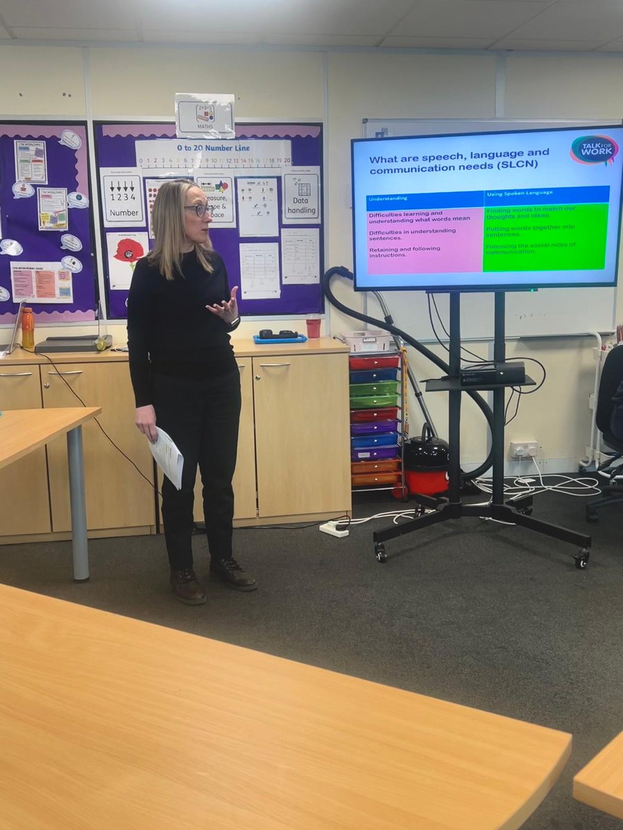 Our learners at a Specialist Provision College had a great practice run-through of the Talk for Work programme 🤩 led by our #SLTs Sam and Richella 🙌🏻 The learners are doing their final presentation next week to employers/ volunteer groups & staff! Good luck! @SpeechAndLangUK