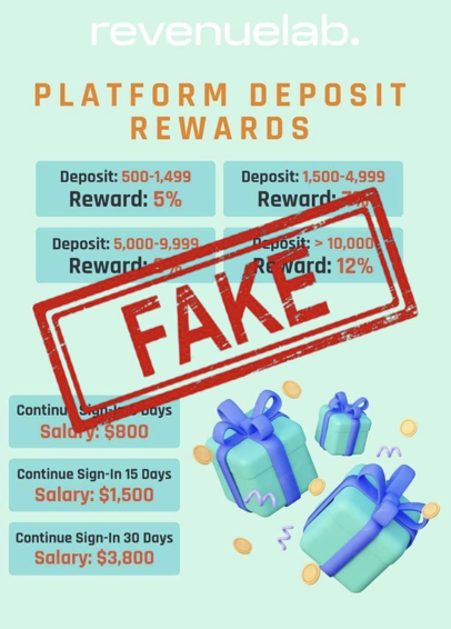 HraiGamble's tweet photo. ❗️WARNING SCAMMERS❗️

Revenuelab warns about scammers who are misleading people. https://t.co/X4pTtgbrKp