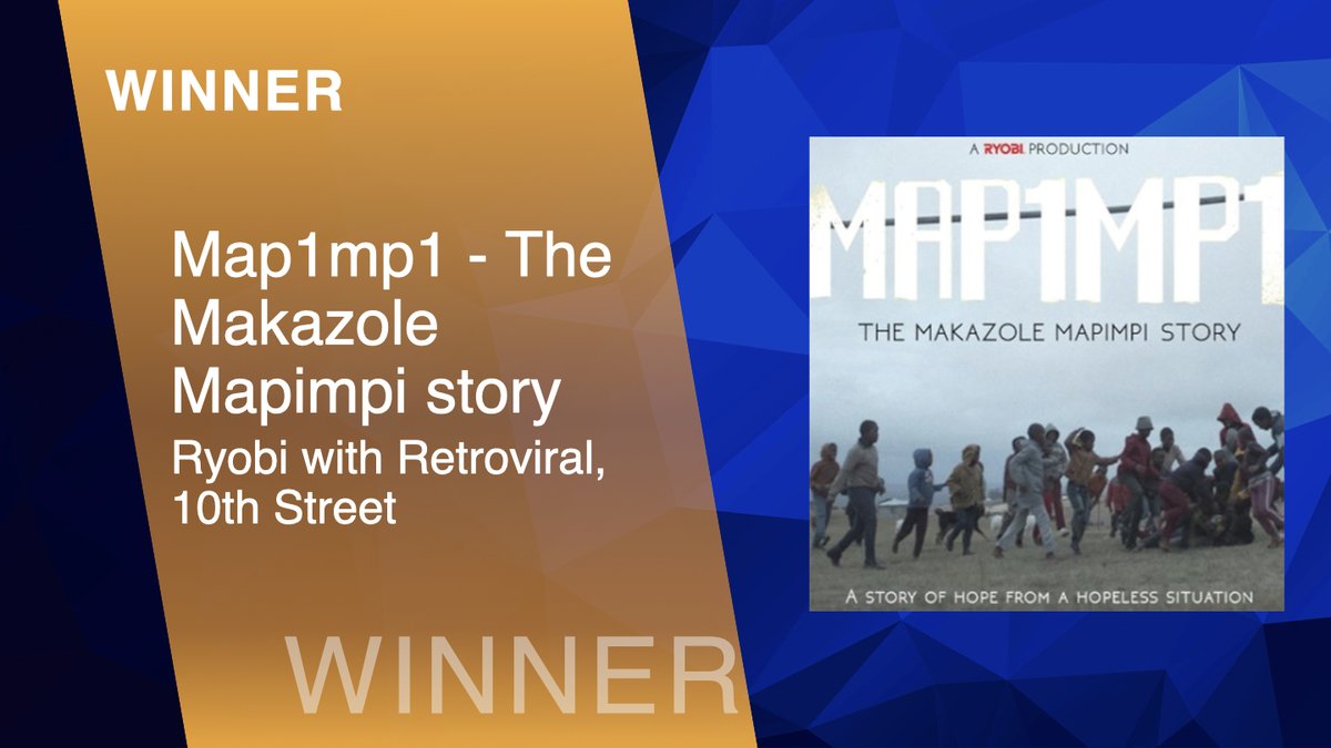 Provoke_News's tweet photo. #In2SABRE EMEA Winner: DOCUMENTARY FILM AND VIDEO - Map1mp1 - The Makazole Mapimpi story - Ryobi with @retroviral, 10th Street https://t.co/S1YyBem8q2