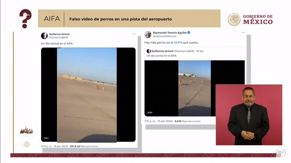 Vital_MX's tweet image. Difunden video falso sobre el AIFA.
Video corresponde al aeropuerto de Baghdad, Irak, donde se observa a un grupo de caninos correteando un avión.
#ÚltimaHora #PlanC #ClaudiaSheinbaum #ClaraJefaDeGobierno #SiguemeYTeSigo #AMLO #FueraXochitl #SiguemeYTeSigoDeVuelta