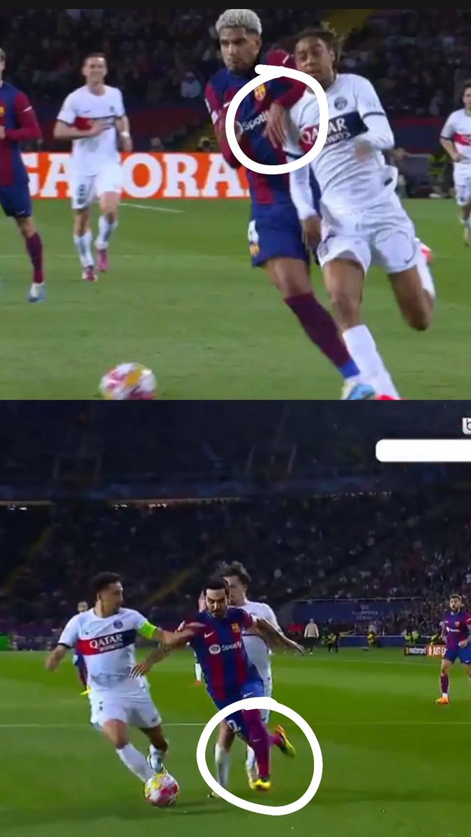 Samuelinho___'s tweet photo. Opiniones, la mia es que no hay falta de Araujo y si hay penalti de gundogan https://t.co/pCkkjxiLz6