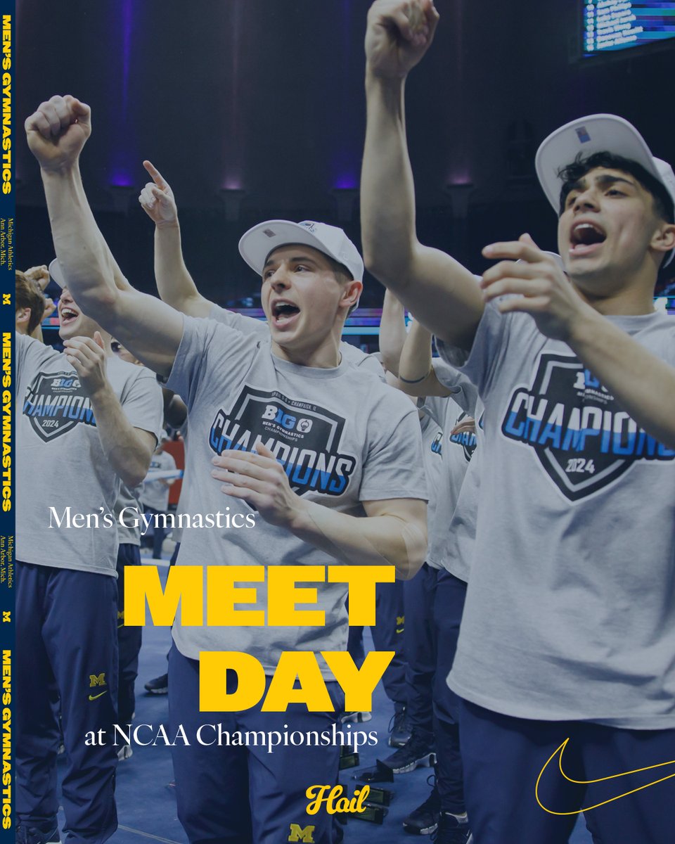 UMichGym's tweet photo. 𝗠𝗘𝗘𝗧 𝗗𝗔𝗬

🆚 NCAA Qualifier
📍 Columbus, Ohio (Covelli Center)
⏰ 7 p.m. 
📺 https://t.co/mxwZgPUHgy: https://t.co/TrCJ9tJGZx
💻 Championship Central: https://t.co/fbB7LCEvBF

#GoBlue〽️ https://t.co/CJCRq1R7ur