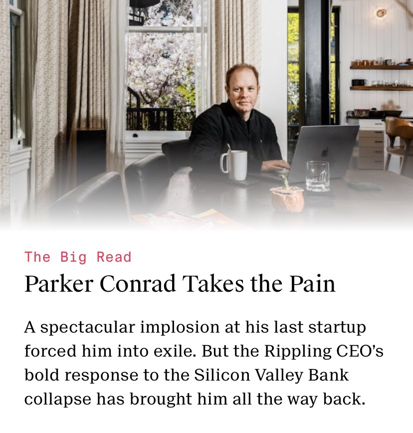 And if you want to understand how it’s possible for Rippling to be ripping along like this, might I suggest this Weekend feature on Parker Conrad from a year ago? theinformation.com/articles/parke…