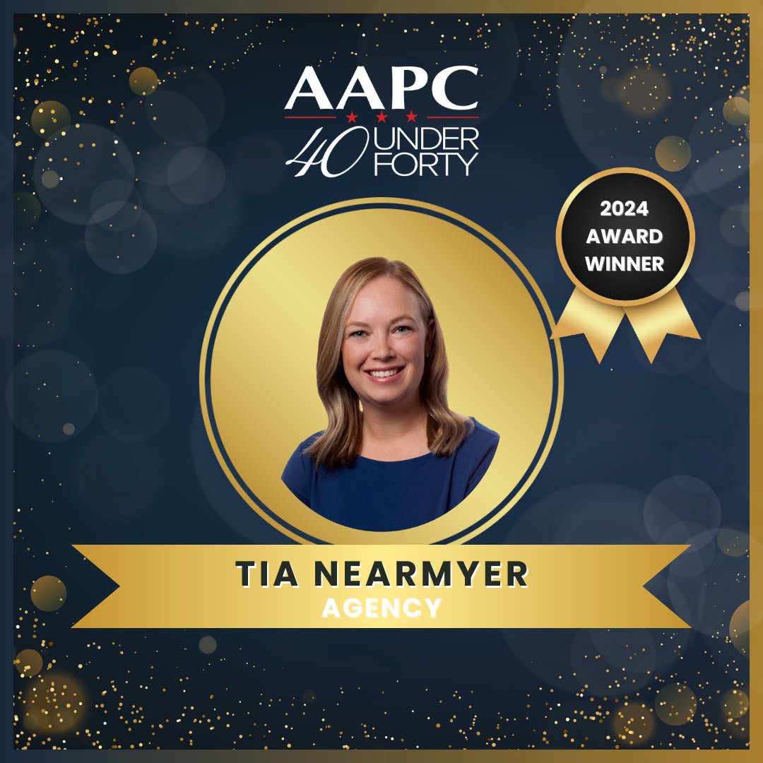 Congrats to our own Tia Nearmyer who was named to <a href="/TheAAPC/">The AAPC</a>'s 40 Under 40 list! #2024Pollies