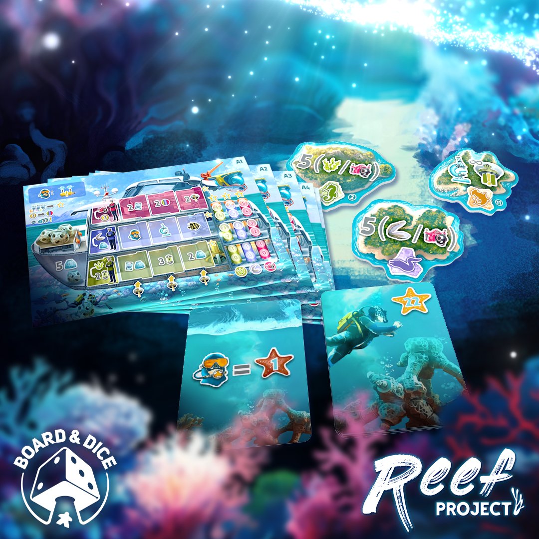 Crewmates, are you ready for the first Reef Project images? You were super excited after seeing the cover, and it’s high time to show you more 🪼🪸 Look at the game board and other components of this coral beauty and tell us what you think!