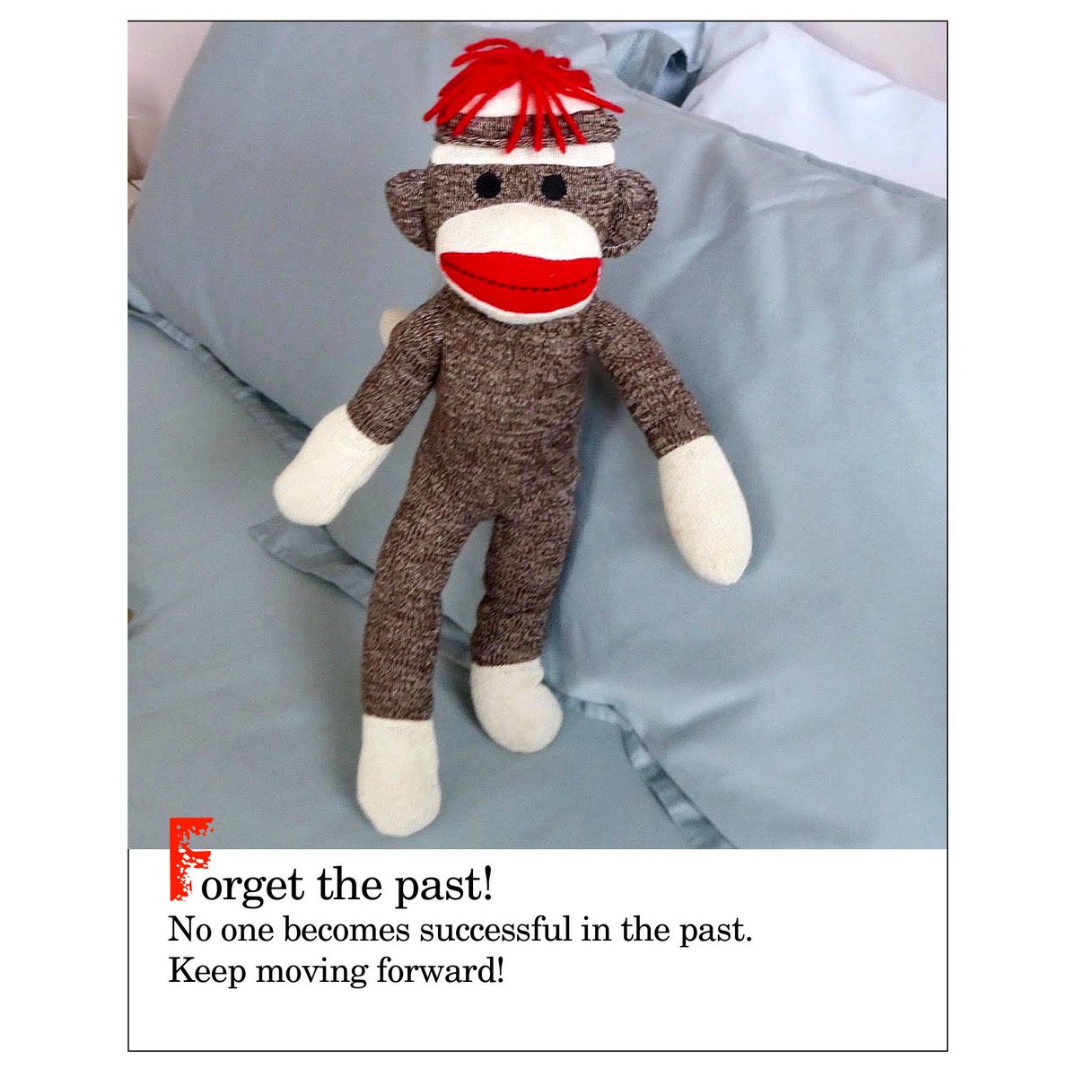 SezSock's tweet photo. Thought for today. #sockmonkeysez #motivation #inspiration #wordsofwisdom #wordstoliveby #successquotes #forgetthepast #dreambig #keepmovingforward #successistheonlyoption #youcandoit https://t.co/QdE9rhVitF