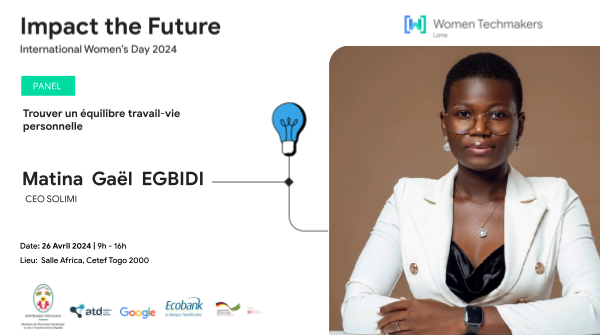 🔥 Elle est l'une des rares femmes startup-founders du Togo.

Matina EGBIDI est la co-founder et CEO de Solimi, une fintech qui propose des solutions pour réduire l'utilisation du cash et favoriser l'inclusion financière pour tous.

📢Elle sera panéliste lors de l'IWD Lomé 2024 !