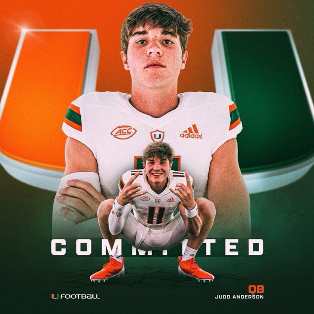 Proud of Miami Qb @JuddAnderson22 for hard work in spring practices & Spring game reps 2024. Let’s go!!