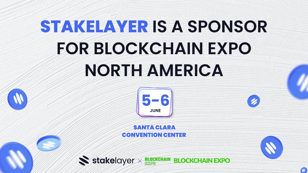 📣Breaking News: StakeLayer is a Sponsor for the Biggest Crypto Event in North America! We are excited to be a sponsor for @Blockchain_Expo! The Most Significant Event of this Summer - Blockchain Expo North America! 🔥 Don't miss it out: blockchain-expo.com/northamerica/