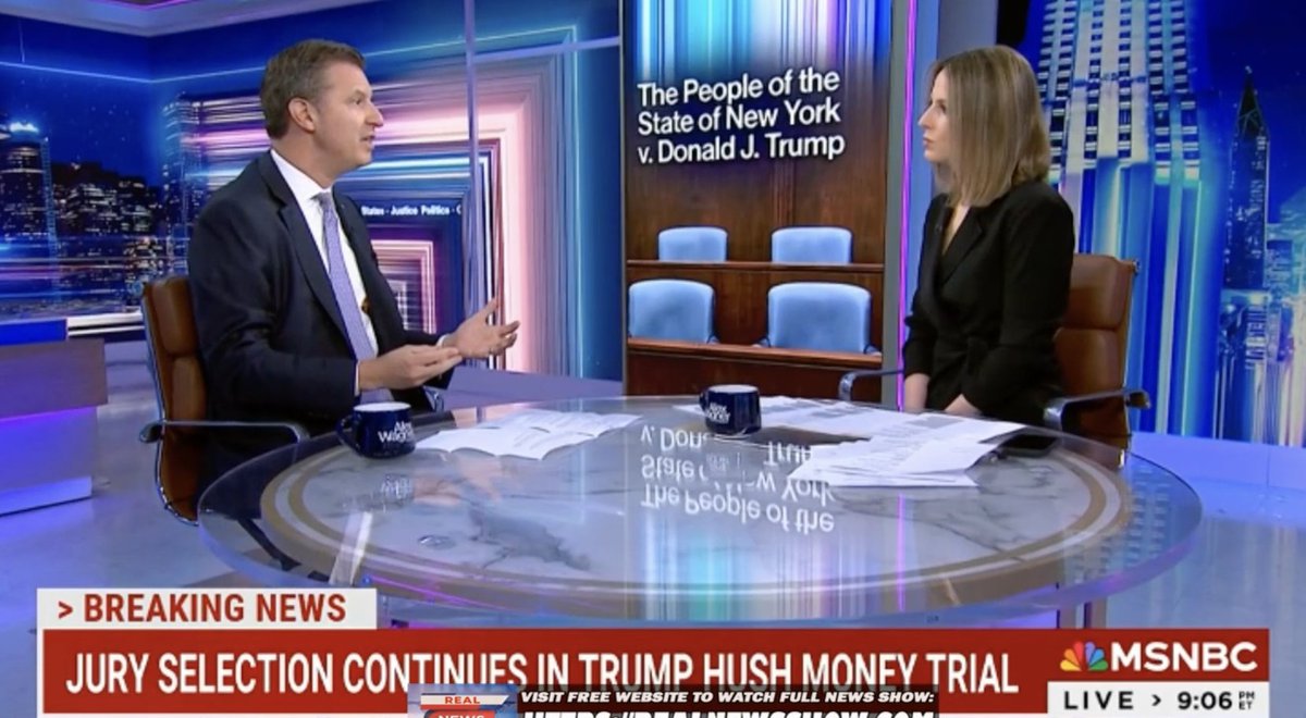 BREAKING: Rachel Maddow Show with Alex Wagner Tonight on @MSNBC prime time features top-of-the-hour interview with Duncan Levin alongside @JoyceWhiteVance on the jury selection in the Trump Trial. Host @AliciaMenendez for @alexwagner Full video below: youtube.com/watch?v=RLKBAc…