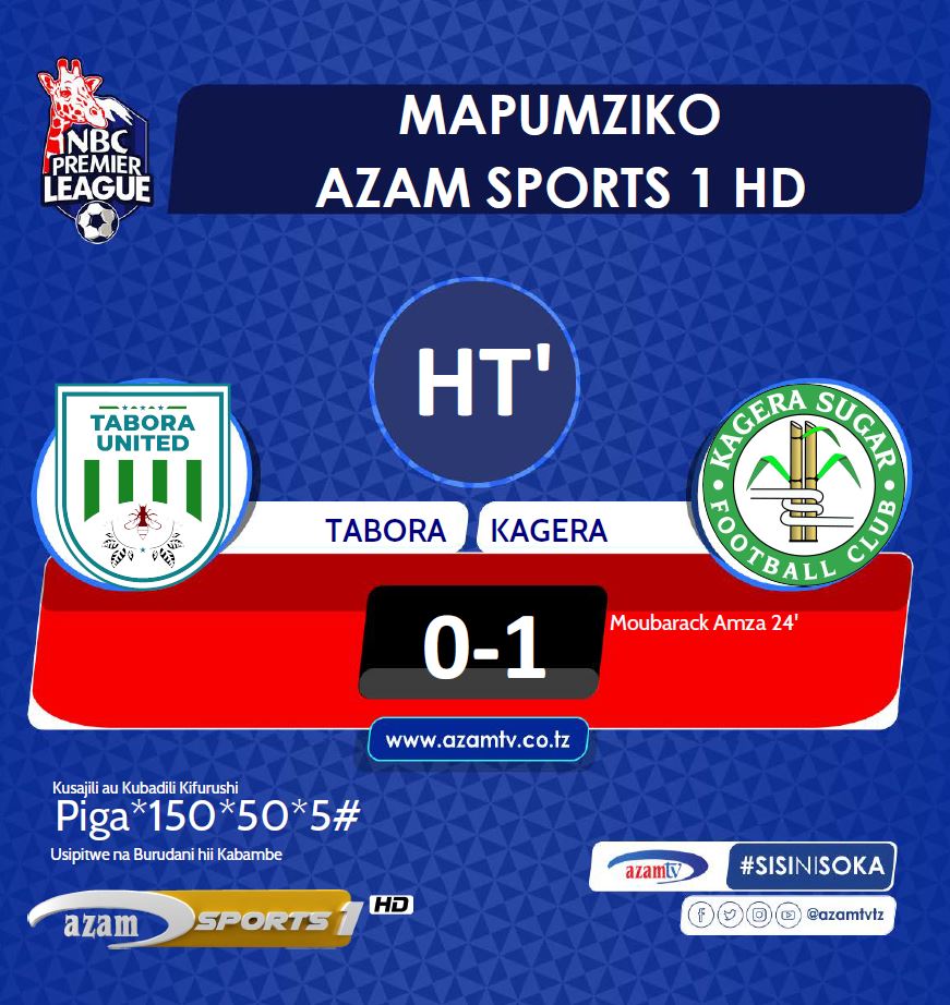 #NBCPL Ni dakika 45 za Ngamchiya…..!!!

HT: Tabora United 0-1 Kagera Sugar.

LIVE #AzamSports1HD

#AzamSports1HD #NBCPremierLeague #LigiKuuYaNBC #NBCPL #NBCPLUpdates #SokaLetuBambam #SokaLetuDamdam #TaboraUnited #KageraSugar #TaboraKagera