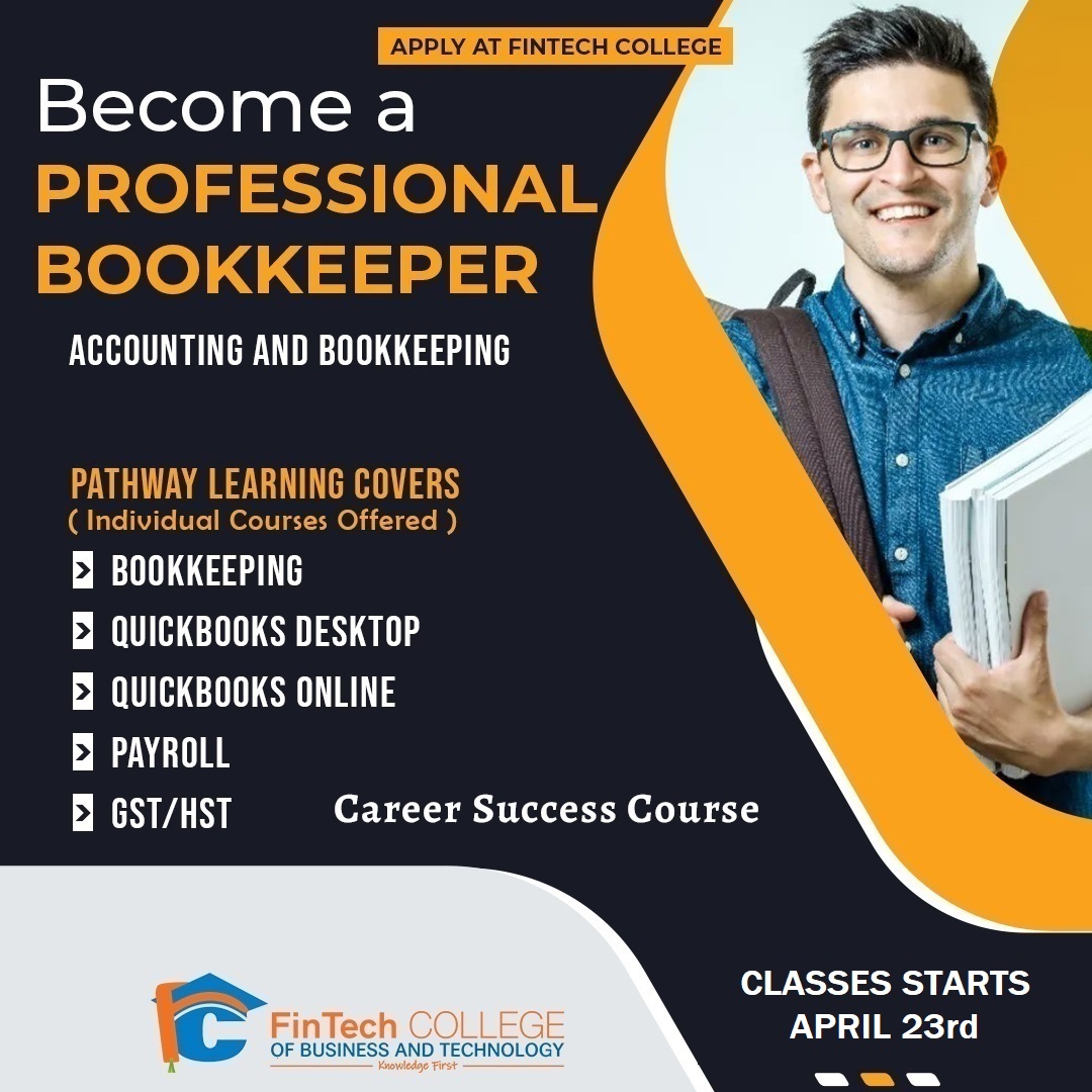 🎓Instructor LED, Hands-On Experience, CAREER Courses Starts APRIL 23rd!🎓
👉Learn & Make a Career in Bookkeeping, Income TAX T1, T1 Advanced and Income TAX T2
#bookkeeping #taxes #corporatetax
👉Apply Here
fintechcollege.ca/apply-to-finte…