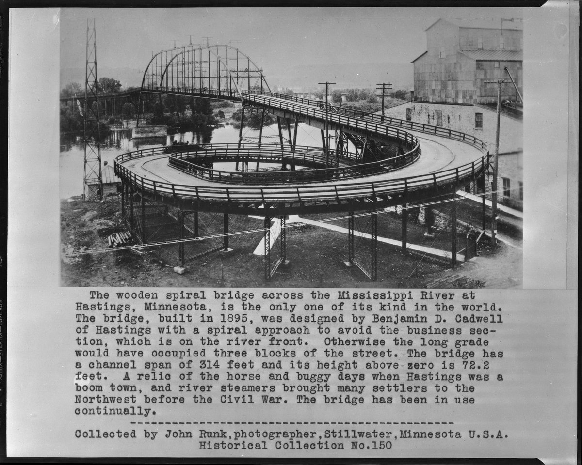 #OnThisDay, April 17, 1895, the Hastings spiral bridge opened to traffic, with its odd architectural look making it a local tourist attraction. The shape was designed both to slow horse-drawn traffic and corral visitors to the main business district.