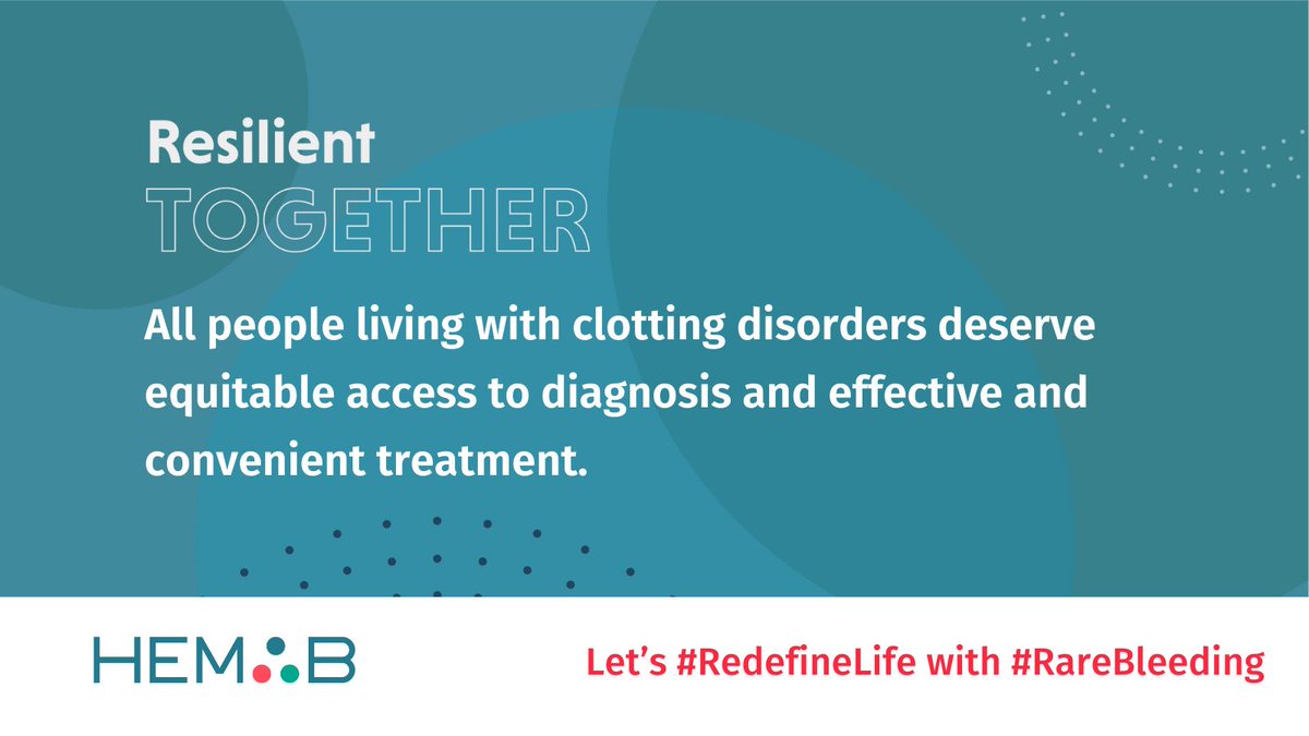 Today we bring awareness to ALL bleeding + clotting disorders so we can #RedefineLife with #RareBleeding. We’re committed to developing the first preventative treatments for these disorders to ensure everyone has equitable access to effective, convenient treatment. #WHD2024