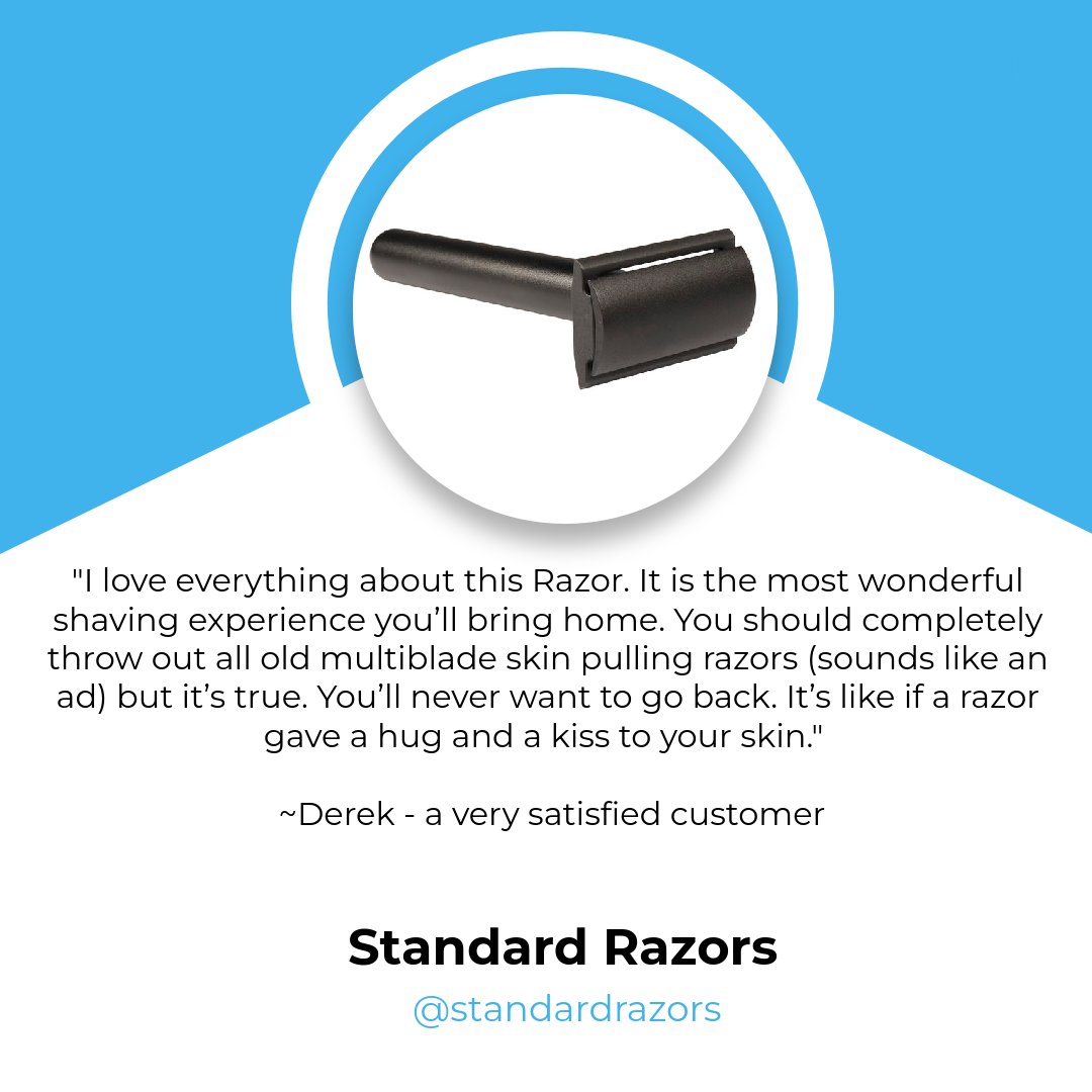 Thanks Derek for your 5 star review!🌟 Head to our link in bio if you want to experience a shave just like Derek 🙌 #5starreviews #QualityCraftsmanship #ModernDesign #standardrazors #happyshaving #aluminumrazors"