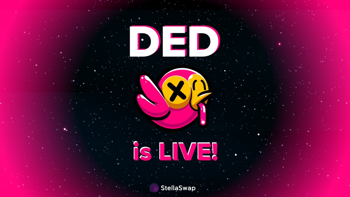 💥 You can now trade $DED on StellaSwap! 🎉 Finally, one of @Polkadot's highly-discussed memecoin is now available for trading on @MoonbeamNetwork! All you have to do is to connect your EVM-wallet 🦊 Fly away 👉: app.stellaswap.com/exchange/swap Say #DED, I double dare ya 🫵